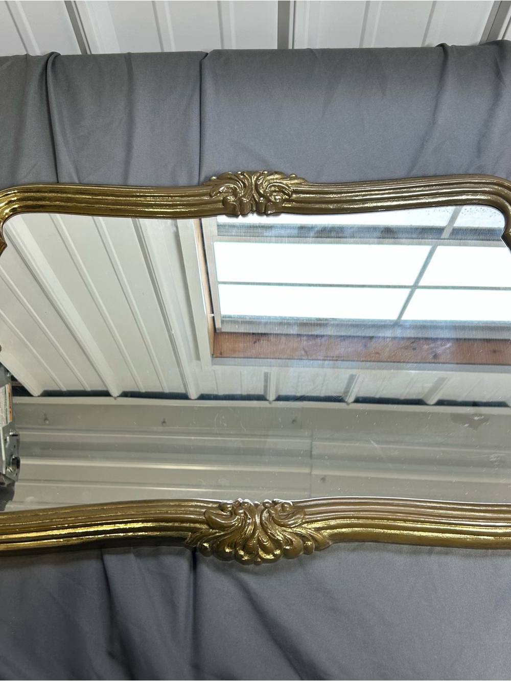 Vtg Gold Gilt Ornate Baroque Rococo Large Wall Mirror HOMCO Hollywood Regency